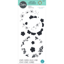 Sizzix szilikonbélyegző 666526, Botanic Wreath / Sizzix Layered Clear Stamps (1 csomag) bélyegző