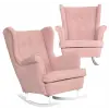  Skandináv Porrózsaszín Velúr Hintaszék A Hunter Family Furniture-Től