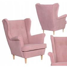  Skandináv Szárnyas Karosszék Porrózsaszín Velúrból Hunter Family Furniture Rózsaszín bútor