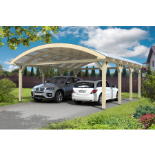 Skanholz Kétállásos garázs pavilon polikarbonát tetővel 635 x 755 cm kétállásos, natúr kezeletlen faanyag kerti bútor