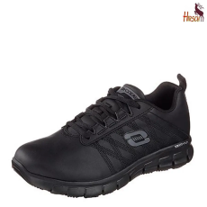 Skechers fekete női bőr cipő, munkavédelmi 35-39, 41
