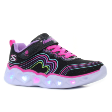 Skechers Heart Lights - Retro Hearts villogó fekete gyerek cipő Méret:31 gyerek cipő