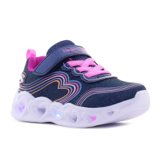 Skechers Heart Lights - Retro Hearts villogó sötétkék baba cipő Méret:23