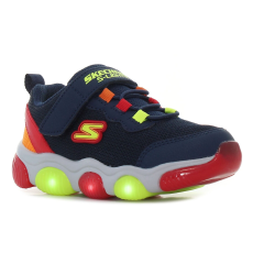 Skechers Mighty Glow villogó sötétkék baba cipő Méret:21