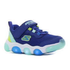 Skechers Mighty Glow villogó sötétkék baba cipő Méret:21