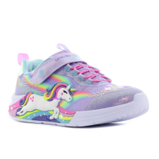 Skechers S-Lights - Unicorn Chaser villogó lila gyerek cipő Méret:35
