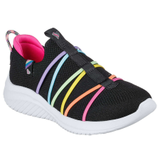 Skechers Ultra Flex 3.0 lány sportcipő, fekete - multi, 27 gyerek cipő