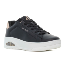 Skechers Uno Court - Courted Air fekete platformos női cipő