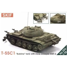  Skif T-55 Bublina tank with mine sweeper 1:35 (MK224) makett