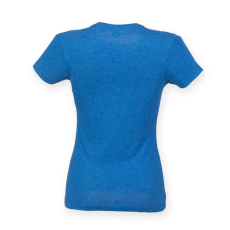 Skinnifit Női póló Skinnifit SFL161 Tri-Blend póló -L, Blue Triblend