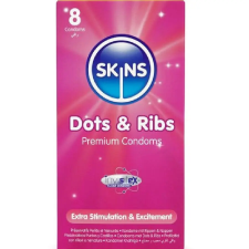  Skins - bordázott és pontozott óvszer (8 db) óvszer