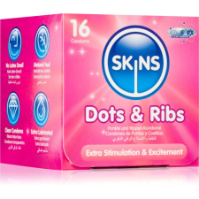 Skins Dots & Ribs óvszerek Vanilla 16 db óvszer
