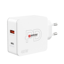 Skross USB-C, USB-A hálózati töltő 48W (SKCH000148WPDEUCN) (SKCH000148WPDEUCN) mobiltelefon kellék