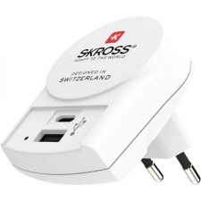Skross USB töltő A és C típusú bemenettel kábel és adapter