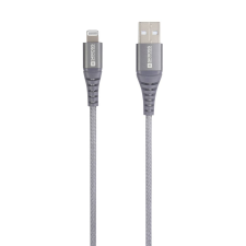 Skross USBC-TO-LIGHT-120-STEEL-1 USB Type-A apa - Lightning apa 2.0 Adat és töltőkábel - Szürke (1.2m) kábel és adapter