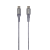 Skross USBC-TO-LIGHT-200-STEEL USB Type-C apa - USB Type-C apa Adat és töltőkábel - Szürke (1.2m) (USBC-TO-USBC-120-STEEL)