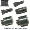 SKT gyémántfúró, gyémánt lyukfúró készlet sarokcsiszolóra 12-20-35-51-67 mm +koffer (skt356003)