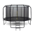 Skyflyer fekete, 366 cm-es kerti trambulin hálóval és profilozott oszlopokkal