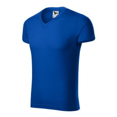  Slim Fit V-neck póló férfi királykék L