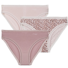 SLOGGI Bugyik GO Crush High leg PACK DE 3 Rózsaszín EU L női alsó