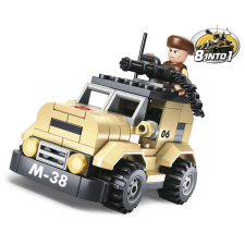 Sluban Army építőkészlet M38-B0587A Járőrautó 102 db (LEGO kompatibilis) barkácsolás, építés