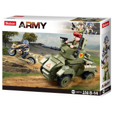  Sluban Army M38-B0710 Kis páncélautó építkezés