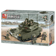 Sluban Army – Merkava nagy tank építőjáték készlet 5 fős legénységgel barkácsolás, építés
