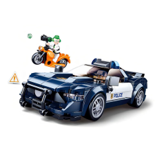 Sluban építőkészlet Town M38-B1063 gyors rendőrautó 284 db (LEGO kompatibilis) barkácsolás, építés