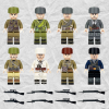 Sluban Katonai építőjáték figura szett - 8 db különböző világháborús orosz katonafigura kiegészítőkkel