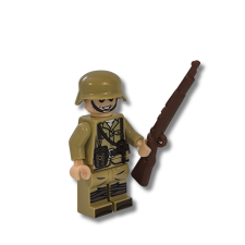 Sluban Katonai építőjáték figura - világháborús német katona, Africa Corps barkácsolás, építés