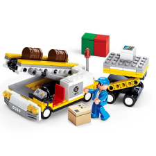 Sluban kompatibilis építőkészlet Airport M38-B0369 Poggyászrakodó 222 db barkácsolás, építés