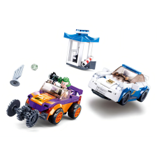 Sluban kompatibilis építőkészlet Police M38-B0825 Rendőri üldözés felhúzható autóval 161 db barkácsolás, építés