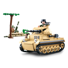 Sluban második világháborús német Panzer II tank készlet barkácsolás, építés