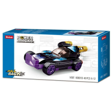  Sluban Power Bricks Pull Back - Purple Raptor felhúzható autó építőjáték készlet barkácsolás, építés