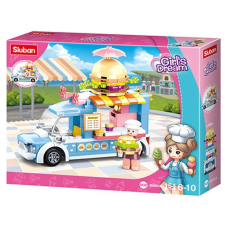 Sluban Sluban Girls Dream - mobil hamburgeres büfékocsi autópálya és játékautó