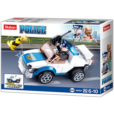 Sluban Sluban Police M38-B0824 Visszahúzható rendőrségi járőrkocsi autópálya és játékautó