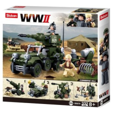 Sluban WWII - 4 in 1 giftbox katonai építőjáték készlet barkácsolás, építés