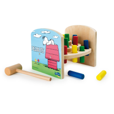  small foot Dřevěná zatloukačka Peanuts - poškozený obal készségfejlesztő