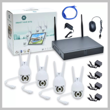  SMART NVR KIT 4 csatornás digitális kamerarendszer , 4 HD kamerával dvr és nvr videó rögzítő