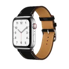 Smartwatcherz Apple Watch Leather Fit Bőr Szíj - Fekete, 40/41/42mm okosóra kellék