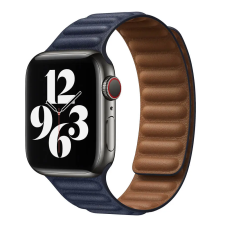 Smartwatcherz Apple Watch Mágneses Bőr Szíj - Baltic blue, 40/41/42mm okosóra kellék