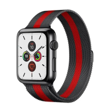 Smartwatcherz Apple Watch Milánói Szíj - Fekete-Piros, 40/41/42mm okosóra kellék