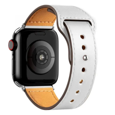 Smartwatcherz Apple Watch Simple Leather Bőr Szíj - Fehér, 44/45/46/49mm okosóra kellék