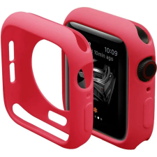 Smartwatcherz Apple Watch Soft Szilikon Tok - Piros, 44mm okosóra kellék