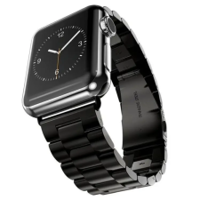 Smartwatcherz Apple Watch Steel Fit Rozsdamentes Acél Szíj - Fekete, 44/45/46/49mm okosóra kellék
