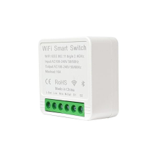 SmartWise Mini BT (WiFi + Bluetooth) okosrelé (16A), kapcsolóbemenettel okos kiegészítő