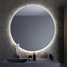 Smartwoods Bright tükör 90x90 cm kerek világítással ezüst 5904107900438 fürdőszoba kiegészítő