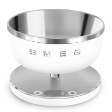 SMEG DIGITÁLIS KONYHAI MÉRLEG, retro, matt fehér konyhai mérleg