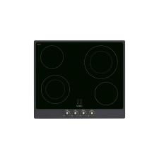 Smeg KERÁMIA FŐZŐLAP, Colonial design, 60 cm, 4 főzőzóna, antracit főzőlap