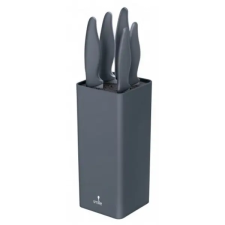 smile Smile SNS-7 Késkészlet 6 db-os, acél, műanyag szürke tartóval konyhai eszköz